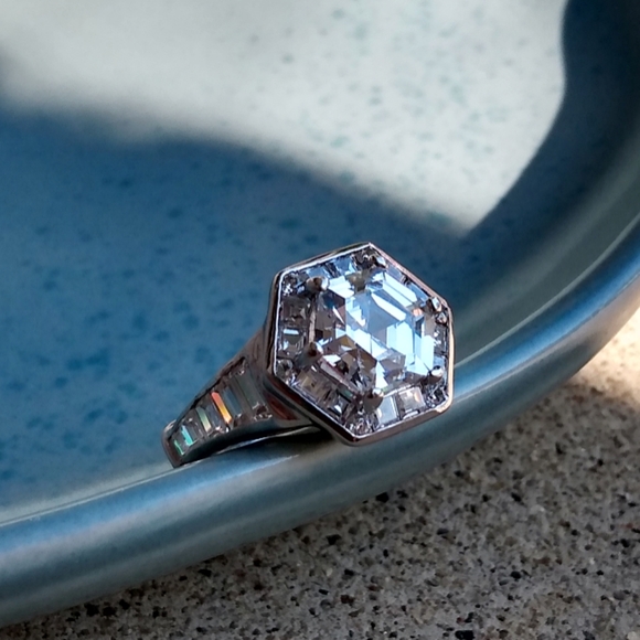 New sterling silver art deco style ring 925 - Picture 3 of 9